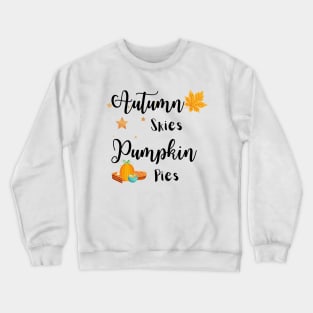 Autumn Skies Pumpkin Pies stars Crewneck Sweatshirt